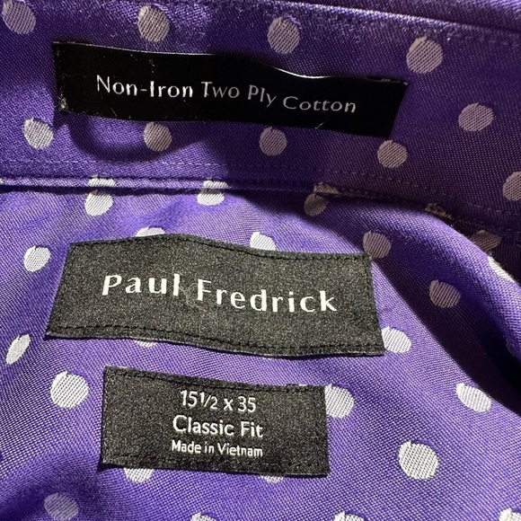 Paul Fredrick Button Down Shirt Size 15 1/2 x 35 - Picture 4 of 5